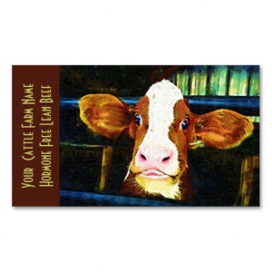 cattle_ranch_veal_funny_cow_business_cards ...