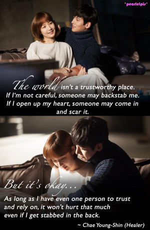 Healer quotes: Ji Chang Wook as Seo Jung Hoo; Park Min Young as Chae ...