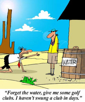 Golf Cartoon: Desert Golf - Jerry King