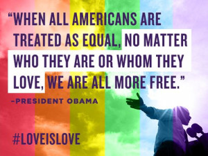 ... are or whom they love, we are ALL free. #LGBT #Equality #GayRights