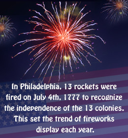 ... 4th of July with great passion and fervor. Fireworks are an integral