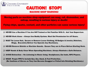 Machine Shop Safety Rules