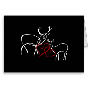 Buck And Doe Love Note Card