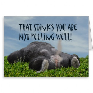 Humorous Funny Sick Monkey Not Feeling Well Cards