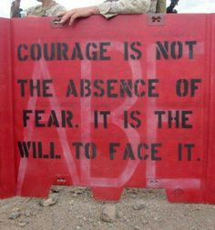 Courage, face your fears More