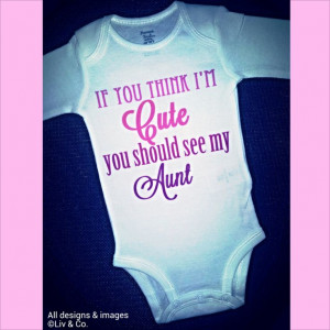 Aunt T Shirts Aunt Onesie Baby Bodysuit by LivAndCompanyShop, $16.00