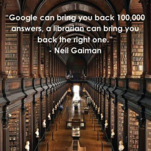 Neil Gaiman quote in support of librarians