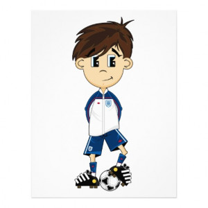 Cute England Soccer Boy Flyer