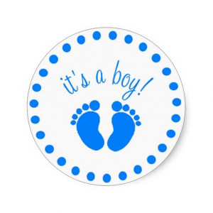 It's A Boy! Quotes by Enchanting Quotes Classic Round Sticker