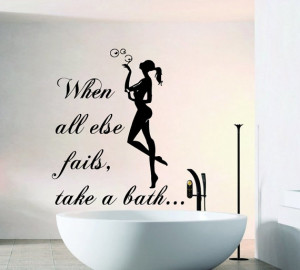 Bath Wall Decals Wall Quotes Take A Bath Girl Spa Decor Beauty Salon ...