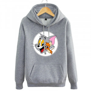Tom and Jerry new style logo pullover hoodie
