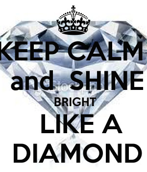 Keep Calm And Shine Bright Like Diamond Poster