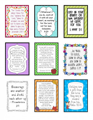 gwhizteacher, ID badge verses, 9 weeks of scripture verses
