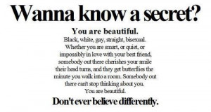 beautiful, quote, secret, truth