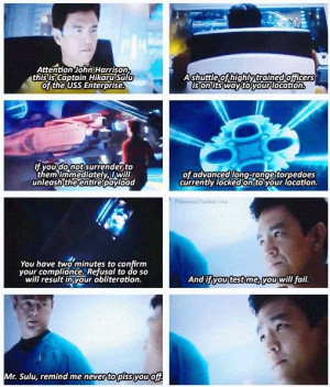 Love Mr. Sulu. and Bones.