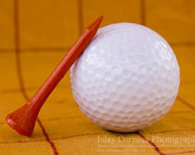 Orange Golf Photo, Golf Ball and Te e, Fathers Day Gift, office wall ...