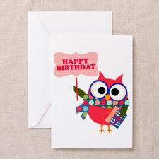 Owl Birthday Greeting Cards