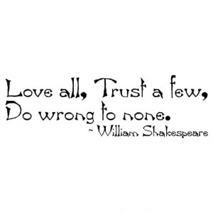 ... to none - William Shakespeare Quote - Wall Words Vinyl Wall Art Decal
