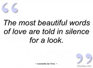 the most beautiful words of love are told