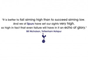 fc bill nicholson glory quote wall sticker spurs fc bill nicholson ...