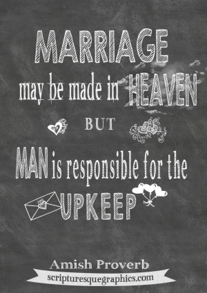 Marriage is made in heaven…I wrote a post on May 3rd called Love ...