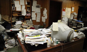 Gregg Monsees' fifth desk. (Sarah Kate Kramer/WNYC)