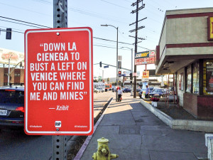 Jay Shells Brings Rap Quotes Street Signs To LA [PHOTOS]