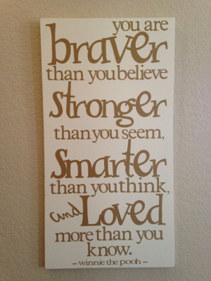 Winnie the Pooh Wall Quote by HandleWithLuv on Etsy, $30.00