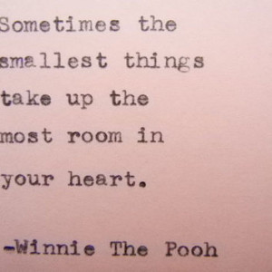 ... POOH Quote Winnie the Pooh love quote Typed on Typewriter love quote