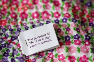 The Purpose of life is to enjoy every moment
