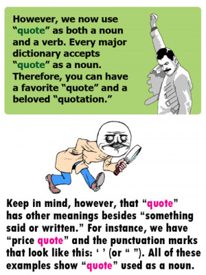 What’s Up With “Quote” and “Quotation”?