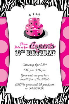 13th Birthday Party Invitations - Jewel-like gems -Jeans - Denim card