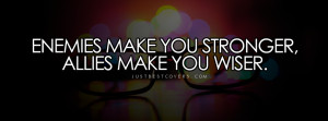 Click to view enemies make you stronger facebook cover photo