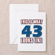 Cool 43 year old birthday designs Greeting Card for