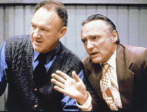 Dennis Hopper & Gene Hackman in ‘Hoosiers’ (1986).