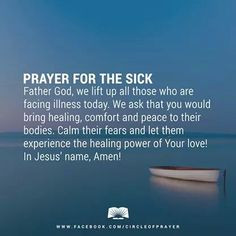Prayer for the sick More
