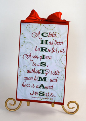 Christmas - Sign -Decoration -Bible Verse -Meaning of Christmas