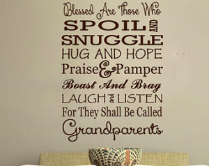 SALE!! Grandparents Quote Wall Viny l Decal Love Family Children ...