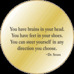 Solid Brass Pocket Compass Ready Engraved: Dr Seuss Quote PC1seuss