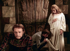 Richard Harris, left, Franco Nero and Vanessa Redgrave in 'Camelot.'