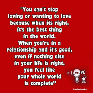 YOU CAN'T STOP LOVING....