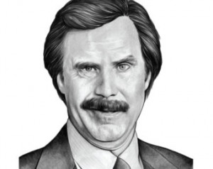 Anchorman 'Ron' (Will Ferre ll) original drawing ...