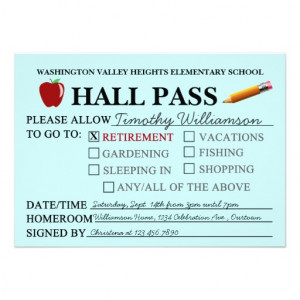 retro_hall_pass_teacher_retiring_party_invitation ...