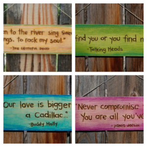 wood burn quote signs