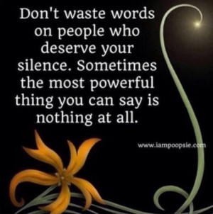 You can say is nothing at all