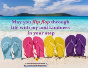 Summertime flip flops