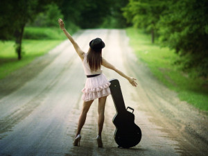 Alone On The Music Road Hd Wallpapers Widescreen 1024x768