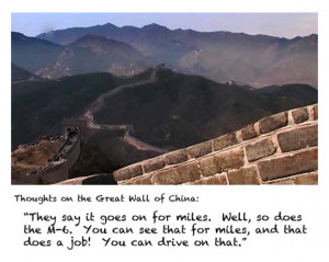 Thoughts on the Great Wall of China: