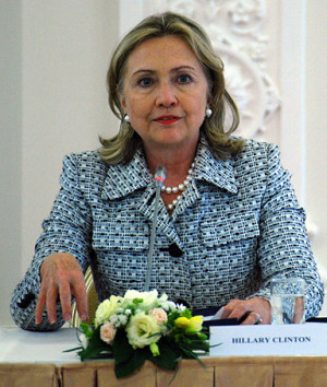 Hillary Clinton, U.S. Secretary of State, warning the Syrian ...