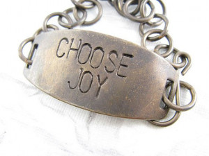 ... joy? Yes, that is who I want to be. Hand Stamped 
